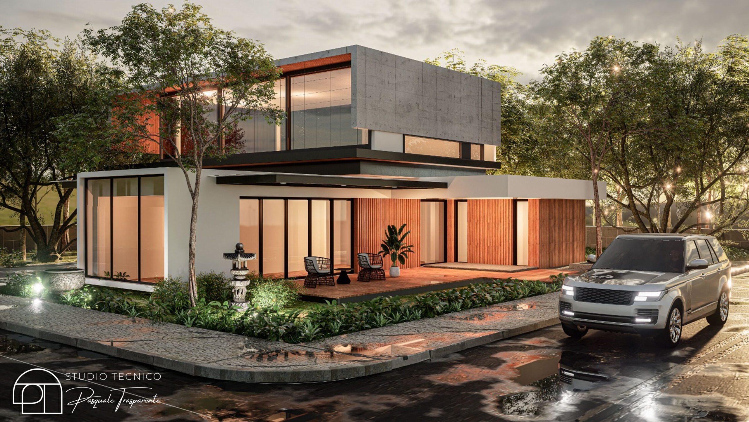 rendering villa