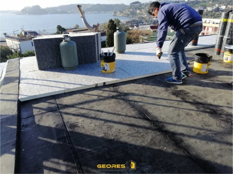 Cappotto termico in copertura — lavoro eseguito da GEORES